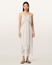 Samia Linen Lace Midi Dress