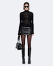 Endry leather mini skirt