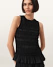 Marion Shirred Sleeveless Top