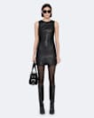Leather mini dress