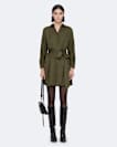 Noora silk blend shirt dress