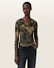 Hallie Cowl Neck Slim Fit Top