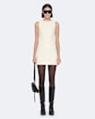 Vee Perforated Leather Dress
