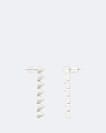 Spike Metal Bead Long Earrings