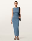 Katarina Boat Neck Slim Fit Maxi Dress