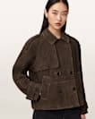 Reya Cropped Suede Mac