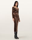 Delta Velvet Midi Dress