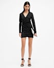 Alya Ruched Long Sleeve Mini Dress