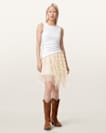 Jayde Ruffled Tulle Mini Skirt