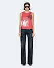 Tinted Dark Indigo Nico Low-Rise Wide-Leg Jeans