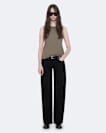 Jet Black Nico Low-Rise Wide-Leg Jeans