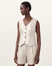 Averie Relaxed Fit Linen Waistcoat