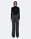 Leonie Mid-Rise Satin Wide-Leg Trousers