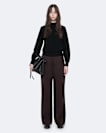 Leonie Mid-Rise Satin Wide-Leg Trousers