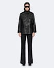Leather hunting jacket