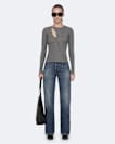 Cruz asymmetric button-front cardigan