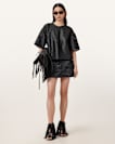 Krindle Leather Mini Skirt
