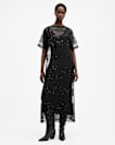 Izabela Embellished Mesh Maxi Dress