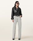 Hendry Cropped Leather Trench Coat