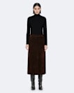 Olivia Suede Midi Pencil Skirt