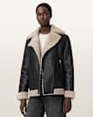 Sola Oversized Shearling Biker Jacket