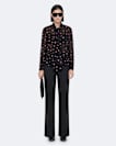 Bow-detail jacquard shirt