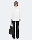 Oversized cotton poplin shirt