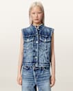 Mav Studded Denim Waistcoat