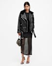 Vendra Relaxed Fit Leather Biker Jacket