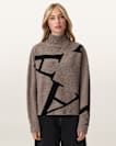 A Star High Neck Jacquard Jumper