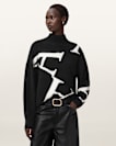 A Star High Neck Jacquard Jumper