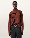 A Star High Neck Jacquard Jumper