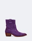 Suede zip up dress boot