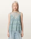 Clara Lace Trim Sleeveless Top