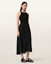 Zenia Sleeveless Asymmetric Midi Dress