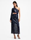 Daisy Topaz Sequin Cut Out Maxi Dress