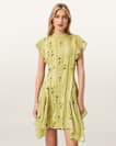 Fleur Printed Asymmetric Mini Dress