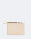 Pinked edge small leather pouch