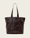 Ares Grain Leather Open Tote Bag