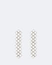 Faceted Metal Bead Drop Earrings