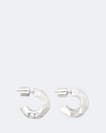 Faceted C Hoop Earrings