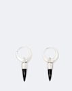 Cone Pendant Huggie Earrings