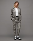 Bea Woven Checked Skinny Fit Trousers