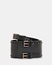 Maxie Studded Leather Double Buckle Belt