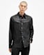 Draven Metal Tip Collar Leather Shirt
