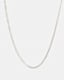 Curb Figaro Sterling Silver Mix Necklace