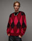Harley Brushed Argyle Crew Neck Jumper