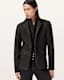 Survey Double Layered Leather Blazer
