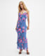Marina Iona Floral Print Slim Fit Dress