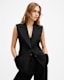 Hally Fitted Waist Sleeveless Blazer